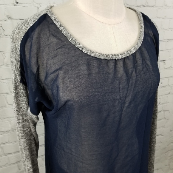 AEROPOSTALE | sheer blouse with knit arms - Picture 3 of 5